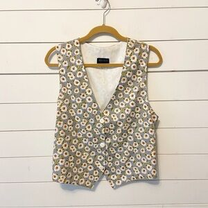 Linda Tilson Sarasota | Vintage 90’s Daisy Print Mom Cotton Vest Size Medium